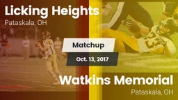 Matchup: Licking Heights vs. Watkins Memorial  2017