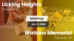 Matchup: Licking Heights vs. Watkins Memorial  2018