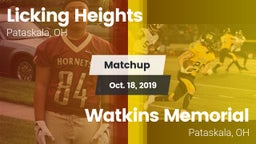 Matchup: Licking Heights vs. Watkins Memorial  2019