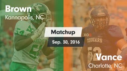 Matchup: Brown vs. Vance  2016
