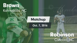 Matchup: Brown vs. Robinson  2016