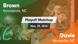 Matchup: Brown vs. Davie  2016