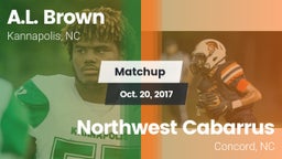 Matchup: A.L. Brown High vs. Northwest Cabarrus  2017