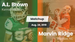 Matchup: A.L. Brown High vs. Marvin Ridge  2018