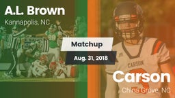 Matchup: A.L. Brown High vs. Carson  2018