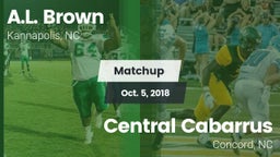 Matchup: A.L. Brown High vs. Central Cabarrus  2018