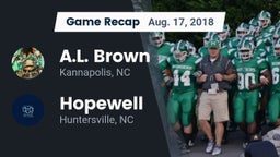 Recap: A.L. Brown  vs. Hopewell  2018
