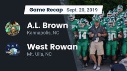 Recap: A.L. Brown  vs. West Rowan  2019