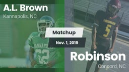 Matchup: A.L. Brown High vs. Robinson  2019