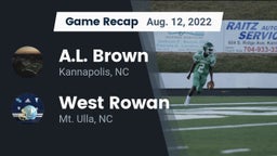 Recap: A.L. Brown  vs. West Rowan  2022
