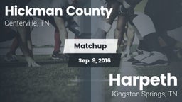 Matchup: Hickman County vs. Harpeth  2016