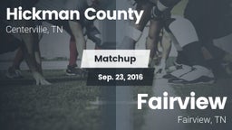 Matchup: Hickman County vs. Fairview  2016