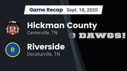 Recap: Hickman County  vs. Riverside  2020
