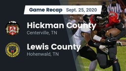 Recap: Hickman County  vs. Lewis County  2020