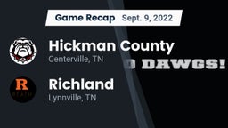 Recap: Hickman County  vs. Richland  2022