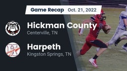 Recap: Hickman County  vs. Harpeth  2022
