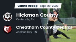 Recap: Hickman County  vs. Cheatham County Central  2023