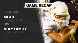 Recap: Mead  vs. Holy Family  2016