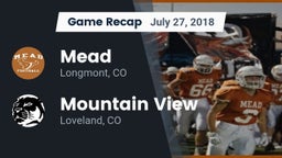 Recap: Mead  vs. Mountain View  2018
