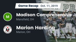 Recap: Madison Comprehensive  vs. Marion Harding  2019