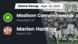 Recap: Madison Comprehensive  vs. Marion Harding  2020