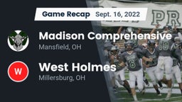 Recap: Madison Comprehensive  vs. West Holmes  2022