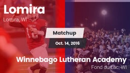 Matchup: Lomira vs. Winnebago Lutheran Academy  2016