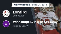 Recap: Lomira  vs. Winnebago Lutheran Academy  2018