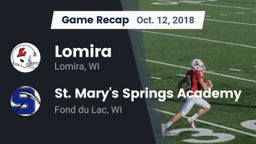 Recap: Lomira  vs. St. Mary's Springs Academy  2018