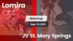 Matchup: Lomira vs. JV St. Mary Springs 2019