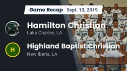 Recap: Hamilton Christian  vs. Highland Baptist Christian  2019