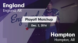 Matchup: England vs. Hampton  2016
