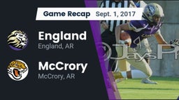 Recap: England  vs. McCrory  2017