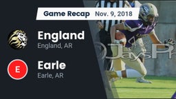 Recap: England  vs. Earle  2018