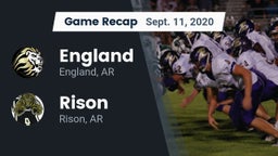 Recap: England  vs. Rison  2020