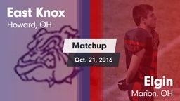 Matchup: East Knox vs. Elgin  2016