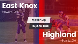 Matchup: East Knox vs. Highland  2020