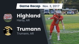 Recap: Highland  vs. Trumann  2017