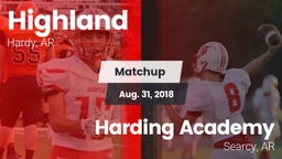 Matchup: Highland vs. Harding Academy  2018