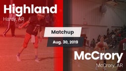 Matchup: Highland vs. McCrory  2019