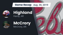 Recap: Highland  vs. McCrory  2019