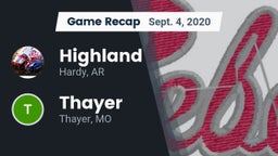 Recap: Highland  vs. Thayer  2020