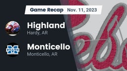 Recap: Highland  vs. Monticello  2023