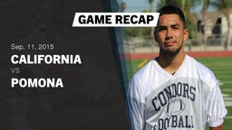 Recap: California  vs. Pomona  2015