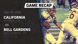Recap: California  vs. Bell Gardens  2016