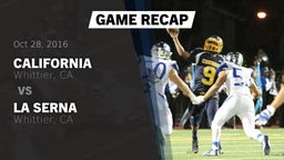 Recap: California  vs. La Serna  2016