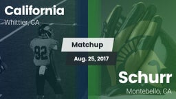 Matchup: California vs. Schurr  2017