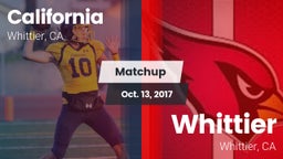 Matchup: California vs. Whittier  2017