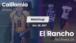 Matchup: California vs. El Rancho  2017