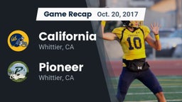 Recap: California  vs. Pioneer  2017